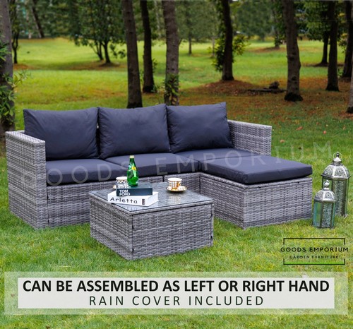 Rattan garden furniture corner - rattan,