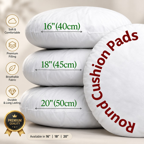 Hollowfiber round cushion pads - round,
