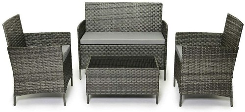 Rattan garden furniture set - rattan, 4